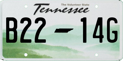 TN license plate B2214G
