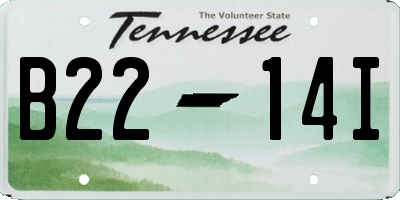 TN license plate B2214I