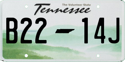 TN license plate B2214J