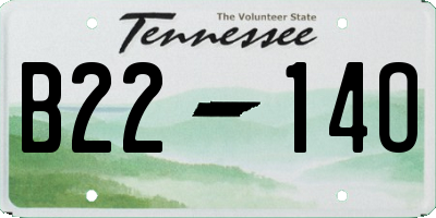 TN license plate B2214O