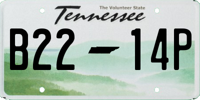 TN license plate B2214P