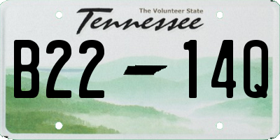 TN license plate B2214Q