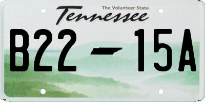TN license plate B2215A