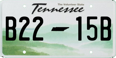 TN license plate B2215B