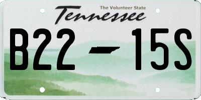 TN license plate B2215S