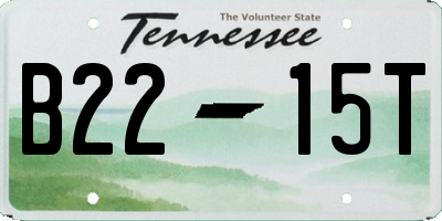 TN license plate B2215T
