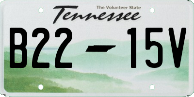 TN license plate B2215V