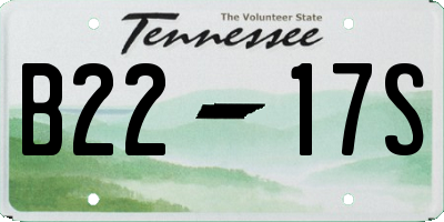 TN license plate B2217S