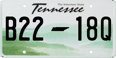 TN license plate B2218Q