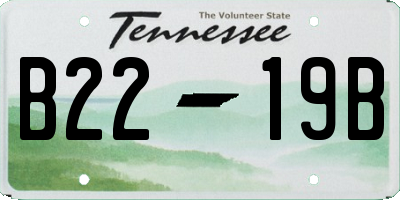 TN license plate B2219B