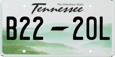 TN license plate B2220L