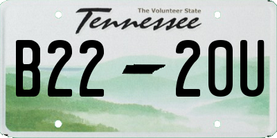TN license plate B2220U