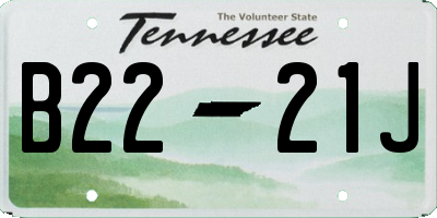 TN license plate B2221J