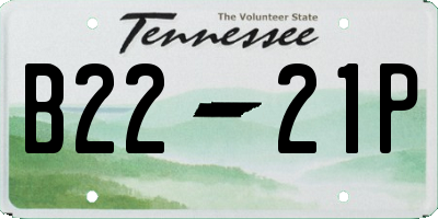 TN license plate B2221P
