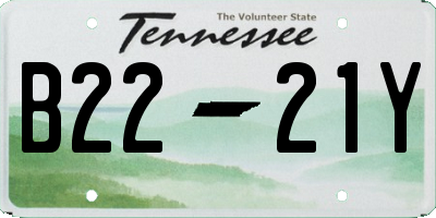 TN license plate B2221Y
