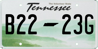 TN license plate B2223G
