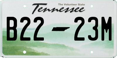 TN license plate B2223M