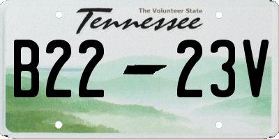TN license plate B2223V