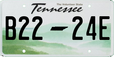 TN license plate B2224E