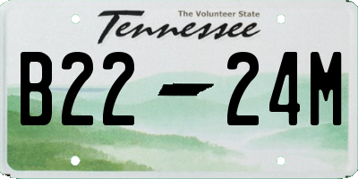 TN license plate B2224M