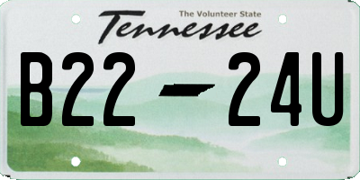 TN license plate B2224U