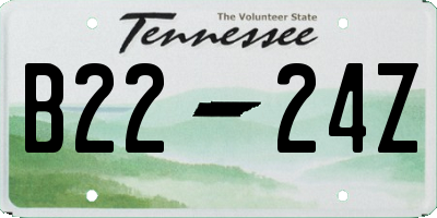 TN license plate B2224Z