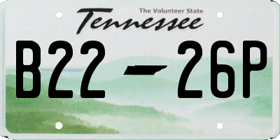 TN license plate B2226P