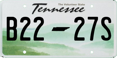 TN license plate B2227S