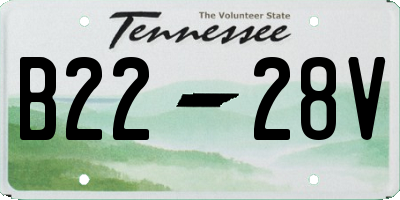 TN license plate B2228V