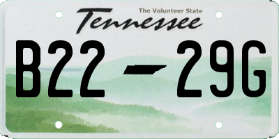 TN license plate B2229G