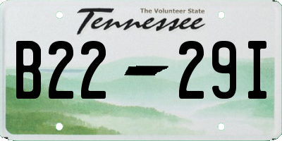 TN license plate B2229I