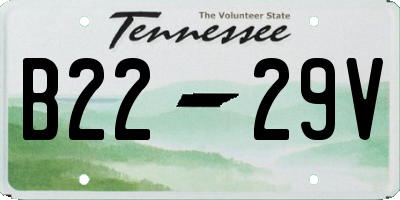 TN license plate B2229V