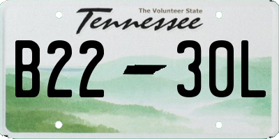 TN license plate B2230L