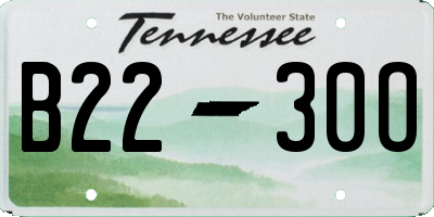 TN license plate B2230O