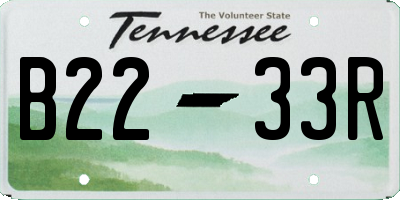 TN license plate B2233R