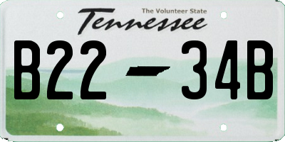 TN license plate B2234B