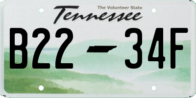 TN license plate B2234F