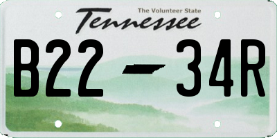 TN license plate B2234R