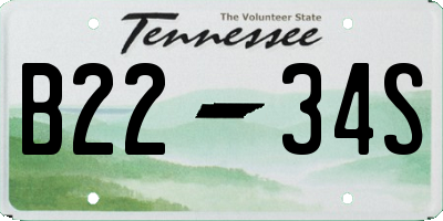 TN license plate B2234S