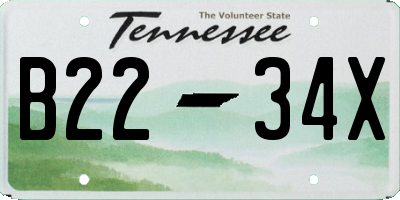 TN license plate B2234X