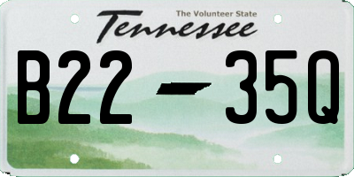 TN license plate B2235Q