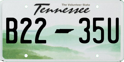 TN license plate B2235U