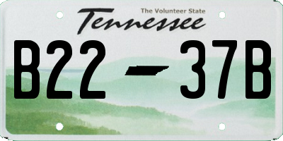 TN license plate B2237B
