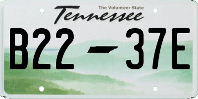 TN license plate B2237E