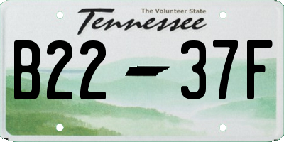 TN license plate B2237F