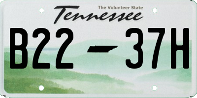 TN license plate B2237H