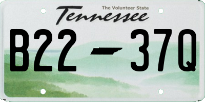 TN license plate B2237Q