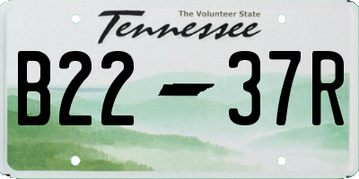 TN license plate B2237R