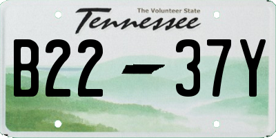 TN license plate B2237Y