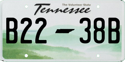 TN license plate B2238B